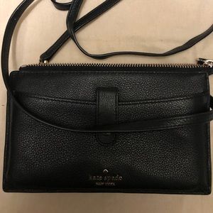 Kate Spade small black leather purse